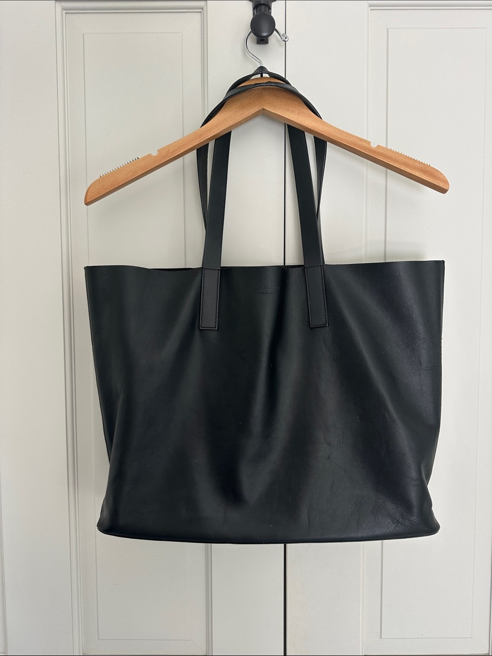 Everlane Black Leather Tote